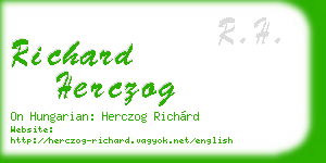 richard herczog business card