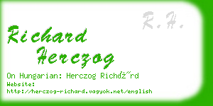 richard herczog business card